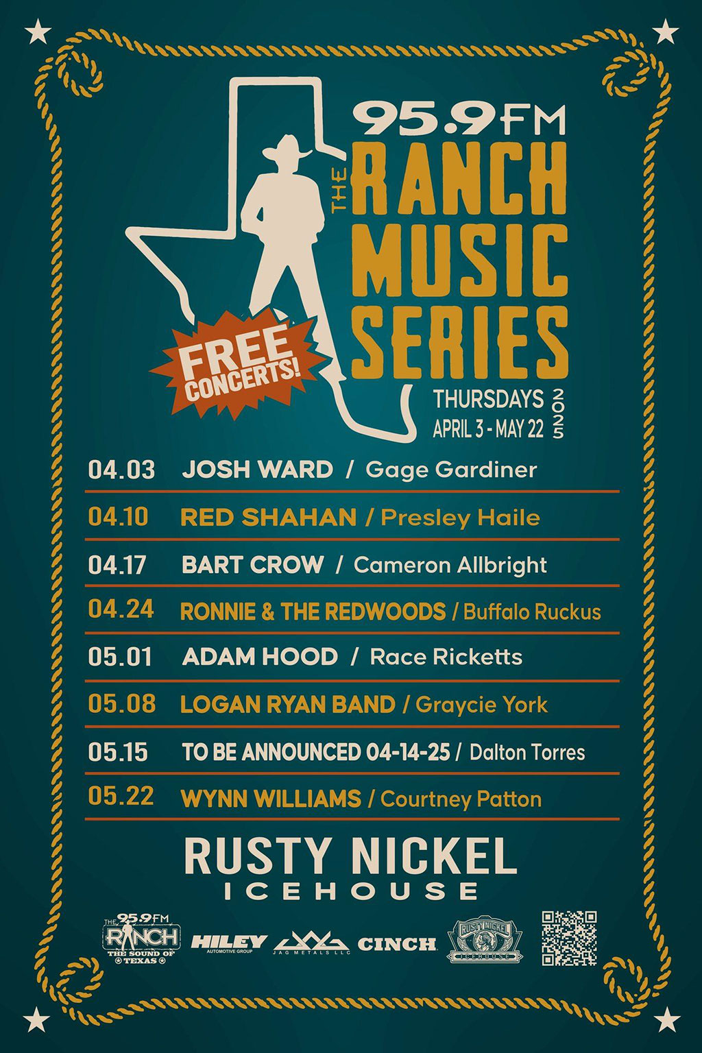 JAG Metals LLC Proudly Sponsors the 2025 Ranch Music Series